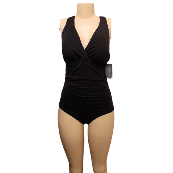 Jantzen One Piece Swimsuit Tummy Control Black 12 - Picture 4 of 11